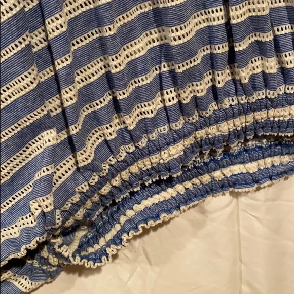 Free People Blue Striped Blouse - Picture 8 of 10